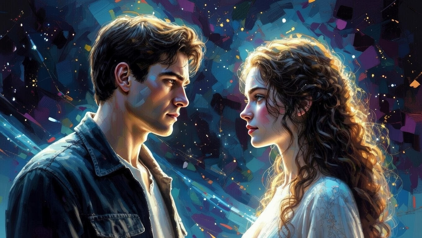 運命の人と見つめ合う2人