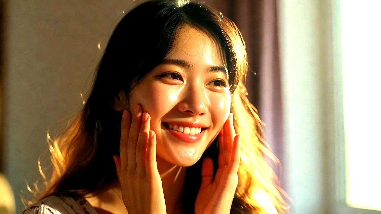 穏やかな笑顔で光に包まれ自分らしく生きる人物のイメージ