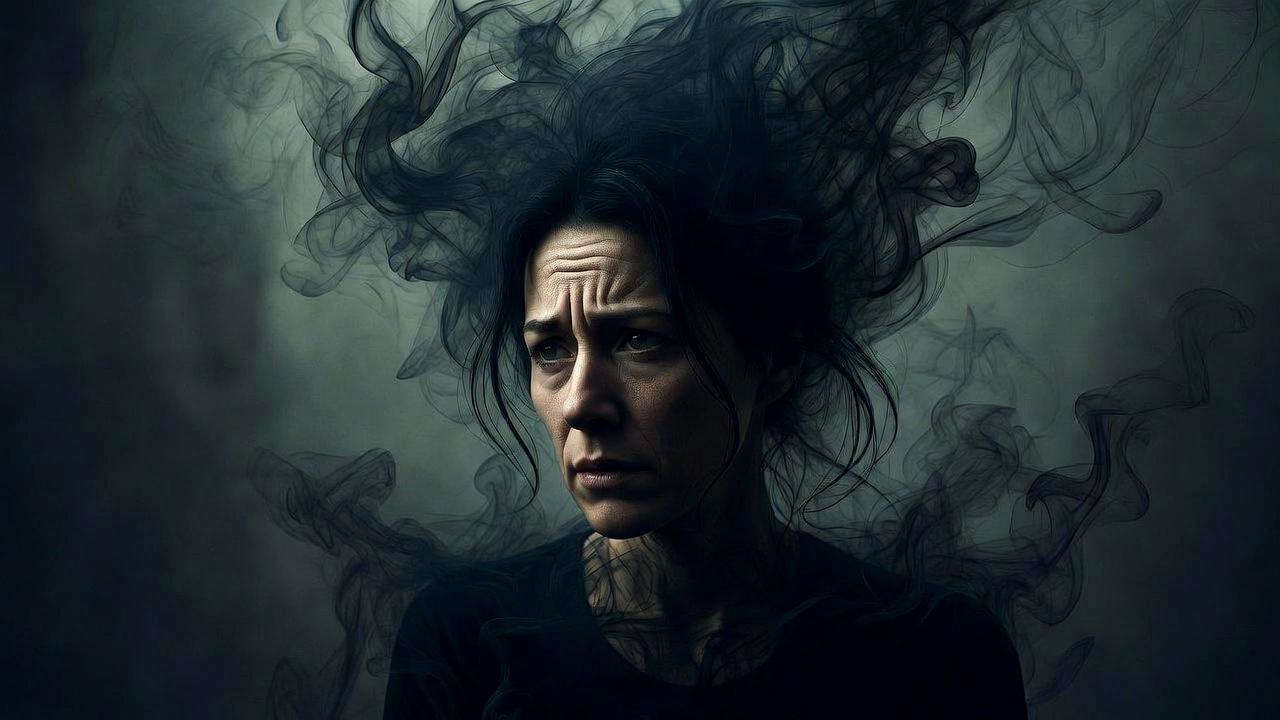 内面の不安や心のブロックが人間関係に影響するイメージ