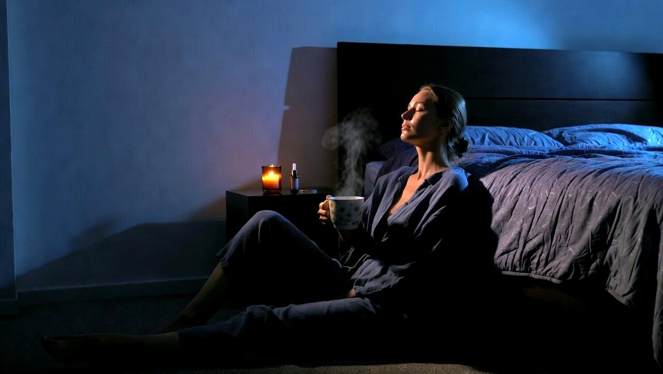 どんよりとした朝の空気と運気が停滞する様子のイメージ