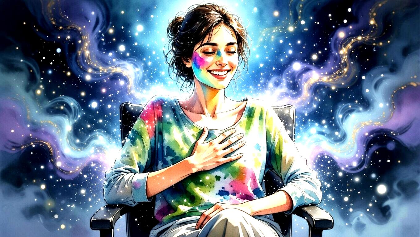 優しい光に包まれながら自分軸で穏やかに生きる繊細なライトワーカーのイメージ