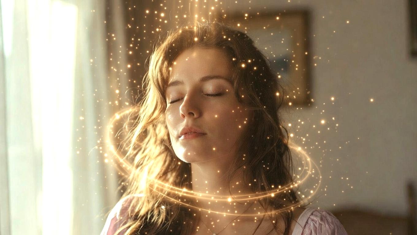 軽やかに愛を受け取り、心が解放されていく希望に満ちたイメージ