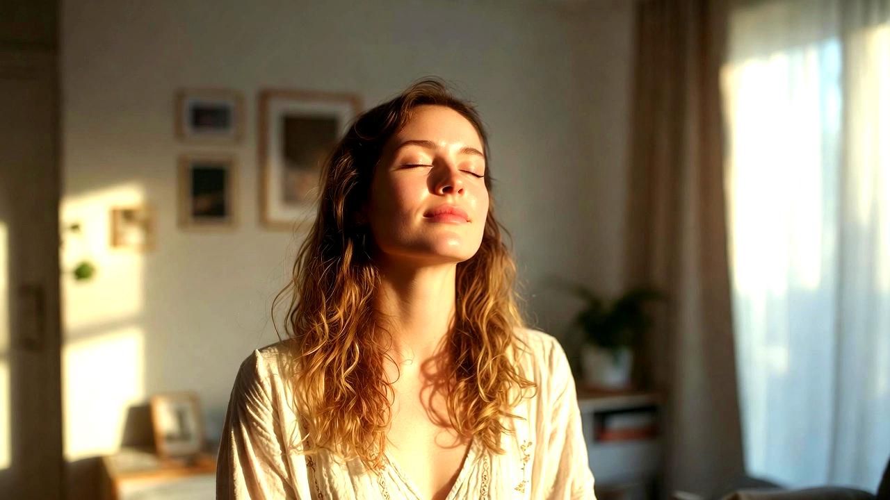 朝にバターコーヒーを飲みながら心と体を整える穏やかな日常の様子