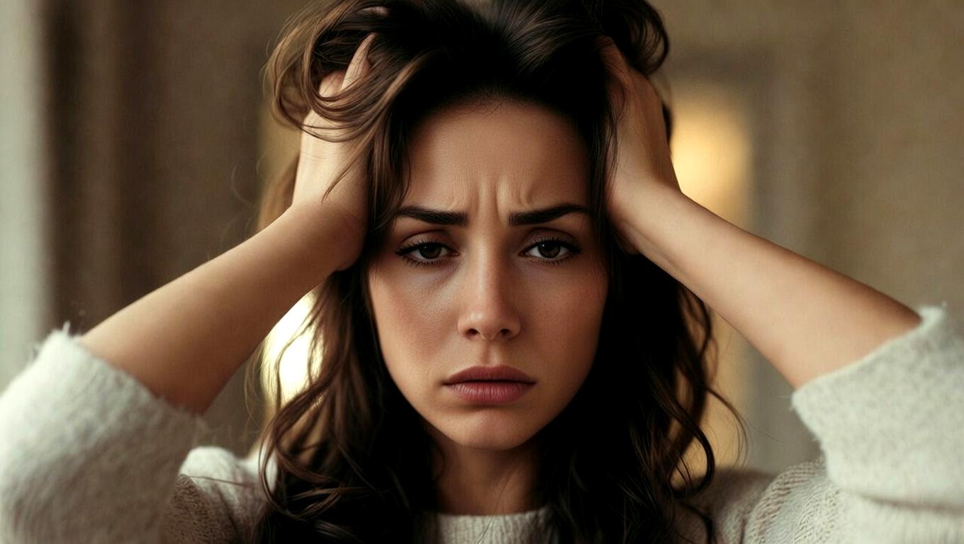 人混みの中で疲れた表情を浮かべる繊細な人の心象風景