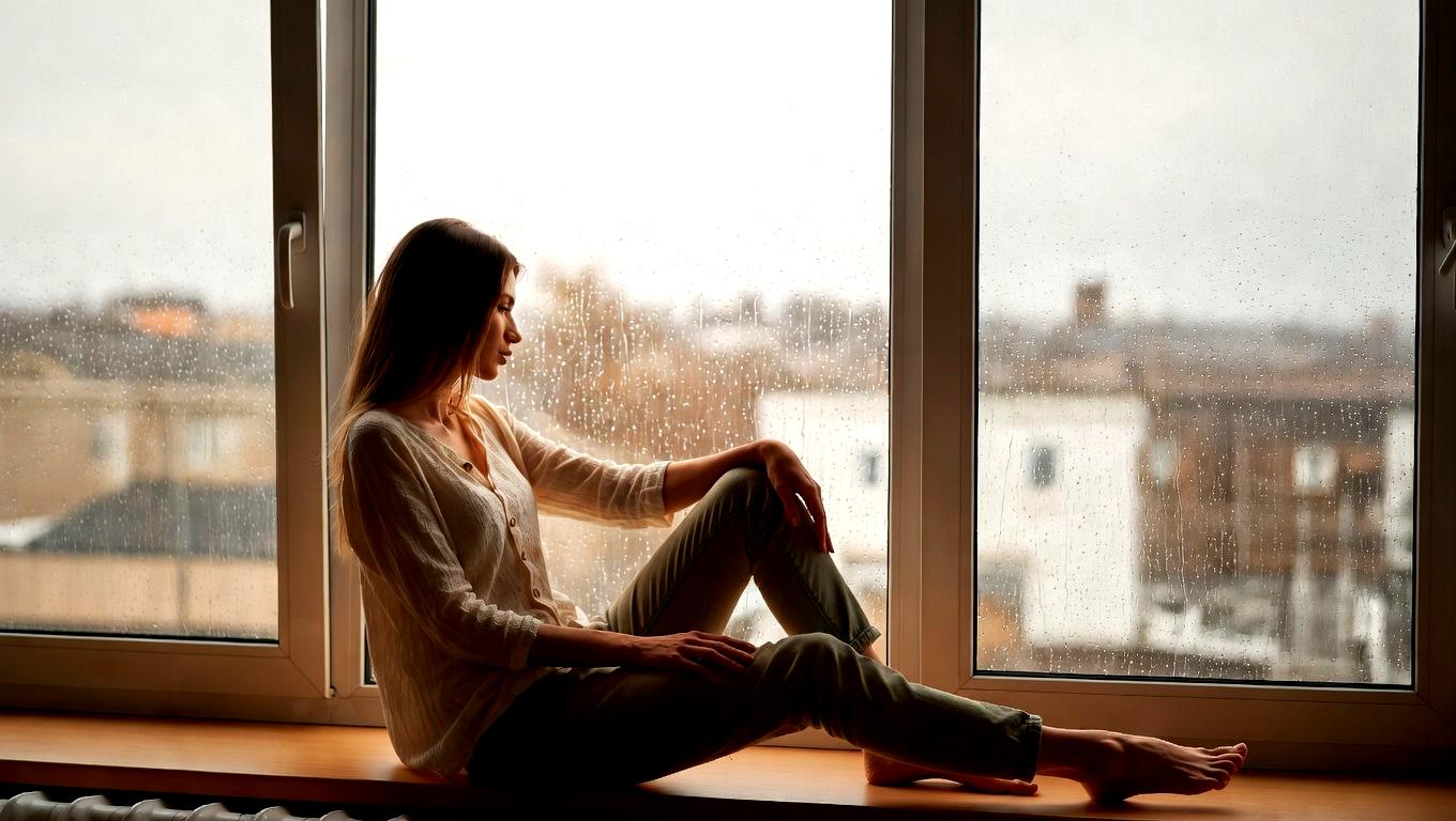 温かいコーヒーが心のネガティブを流すイメージ