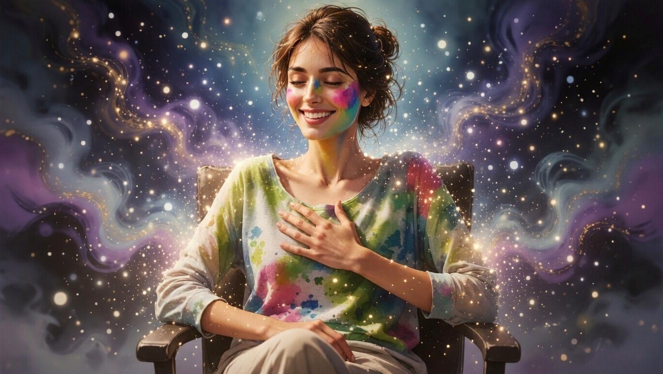 優しい光を周囲に広げるヒーラーのイメージ