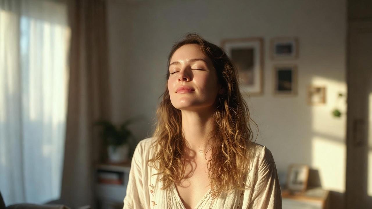 自分を受け入れて穏やかな表情になった女性