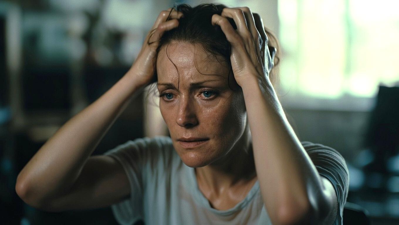 人間関係のストレスから解放されたいと感じる人物のイメージ