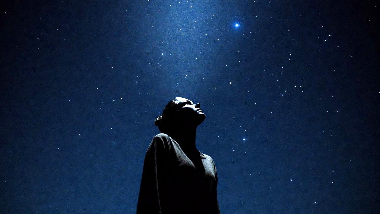 離れていても心がつながっていることを感じる静かな夜の情景