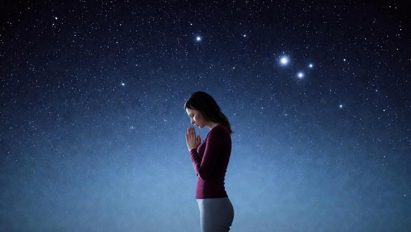 自然の中で深呼吸しながら心身を整えるヒーリングのイメージ