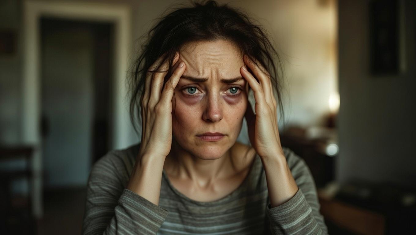 避けるべき生活習慣と心身の乱れを象徴する注意的なイメージ