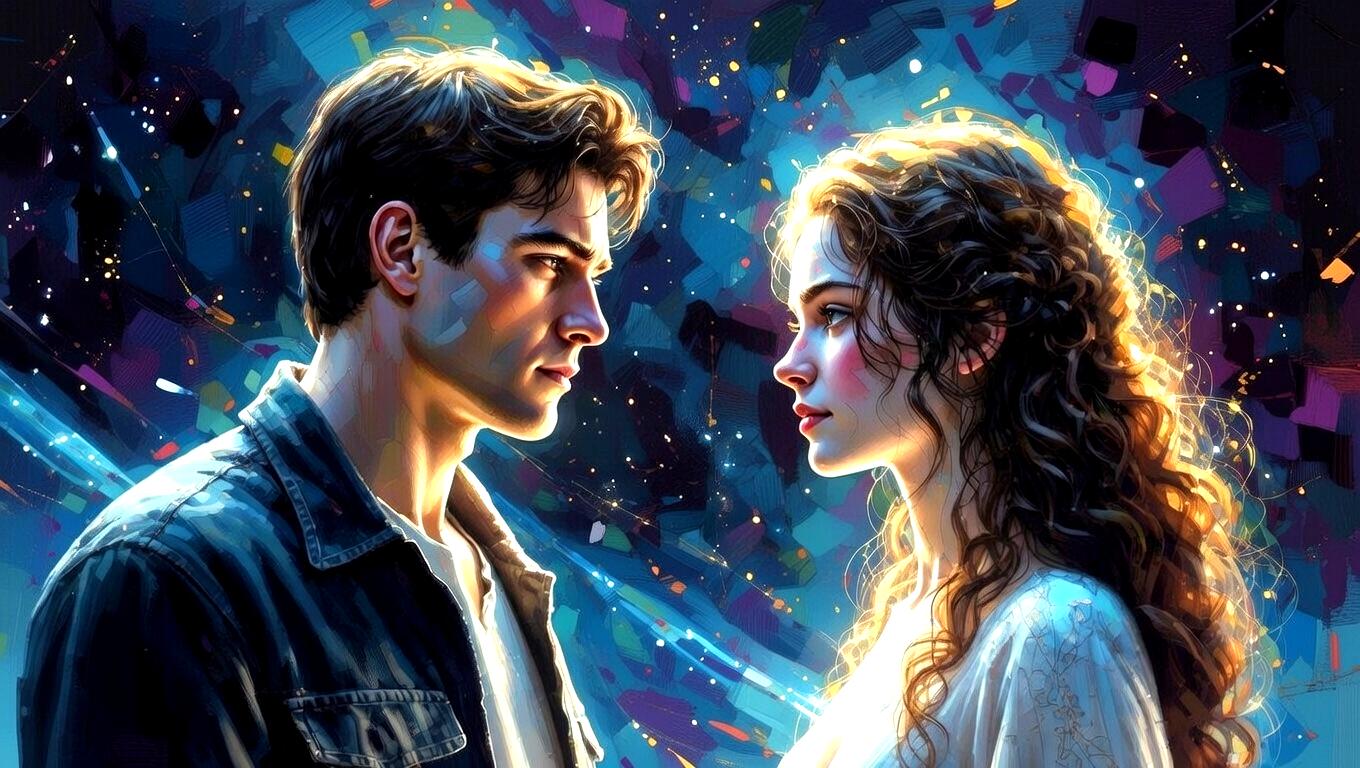 安心感と包容力に満ちた女性とツインレイ男性の穏やかな関係性を表すイメージ