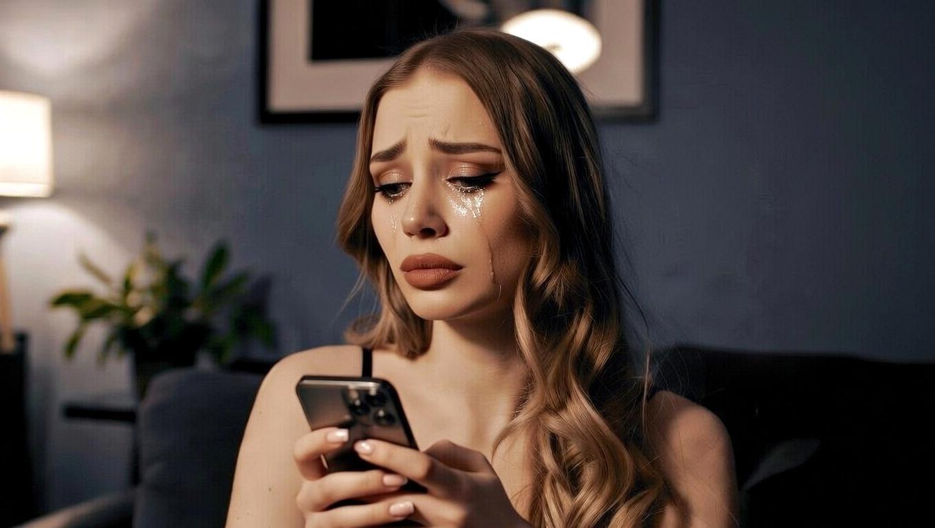 周囲の感情に敏感に反応して疲れている繊細な人物のイメージ