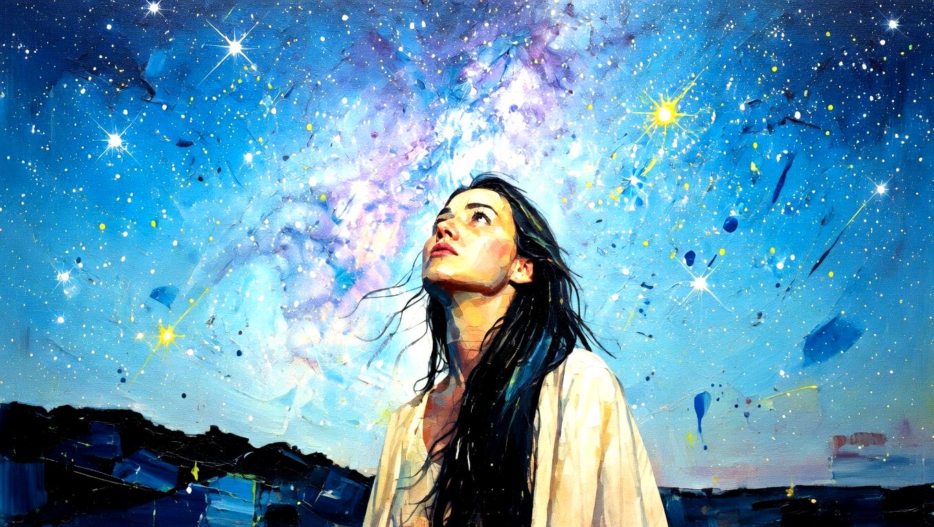 安心感に包まれた男女が静かに寄り添いエネルギーの調和を感じている様子