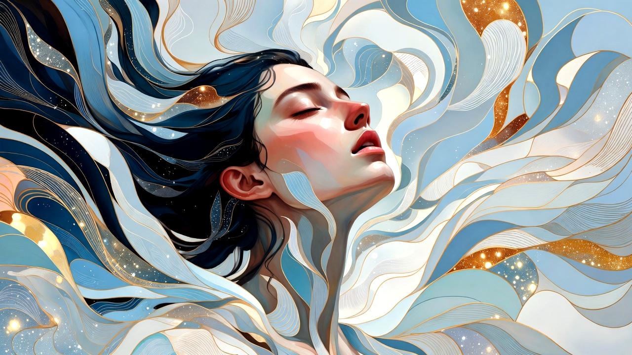 第一チャクラの位置とエネルギーの流れを示す穏やかなイメージ