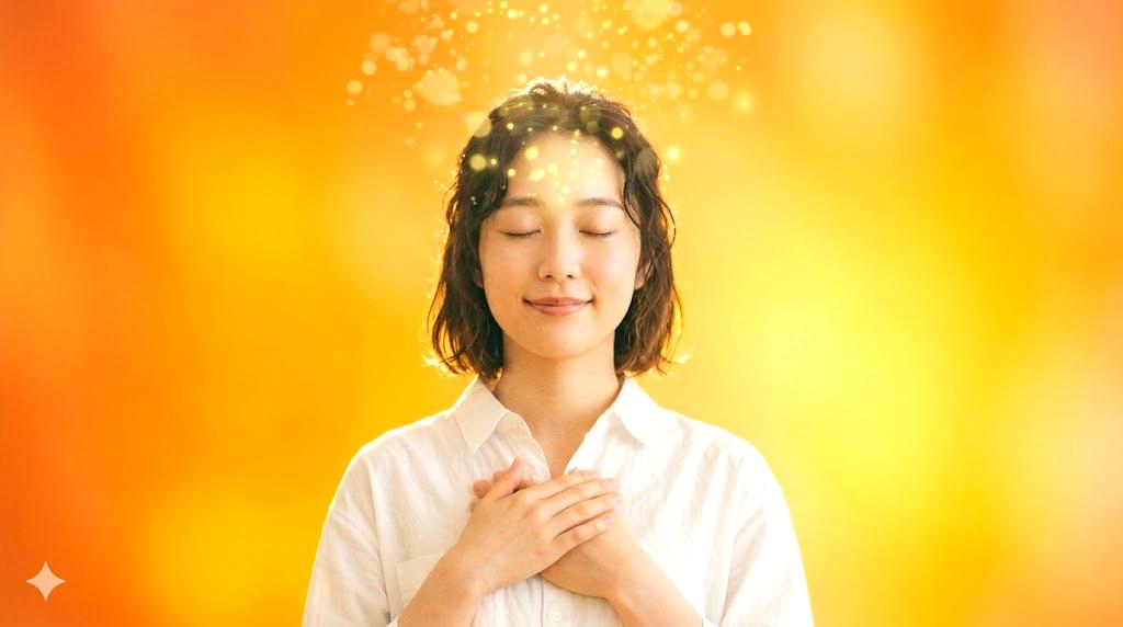 空を飛ぶ夢を見ている人が夜空を自由に舞う幻想的なイメージ