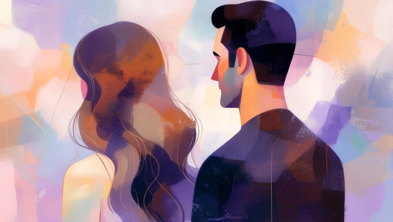 不安や執着に苦しみながら一人で座り込む女性の姿