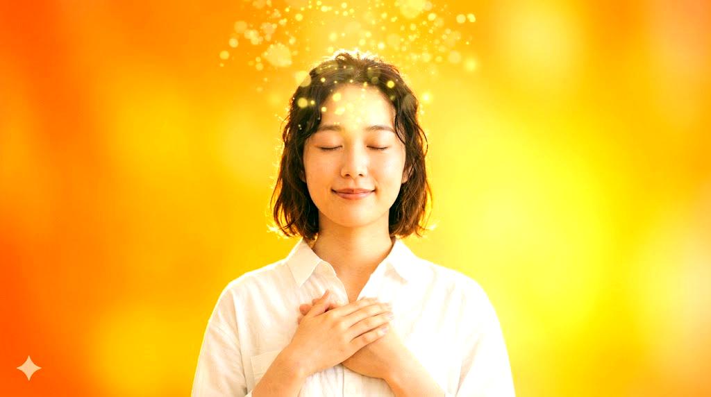 ツインレイの前兆として起こる体調変化と魂の覚醒を象徴する神秘的なイメージ