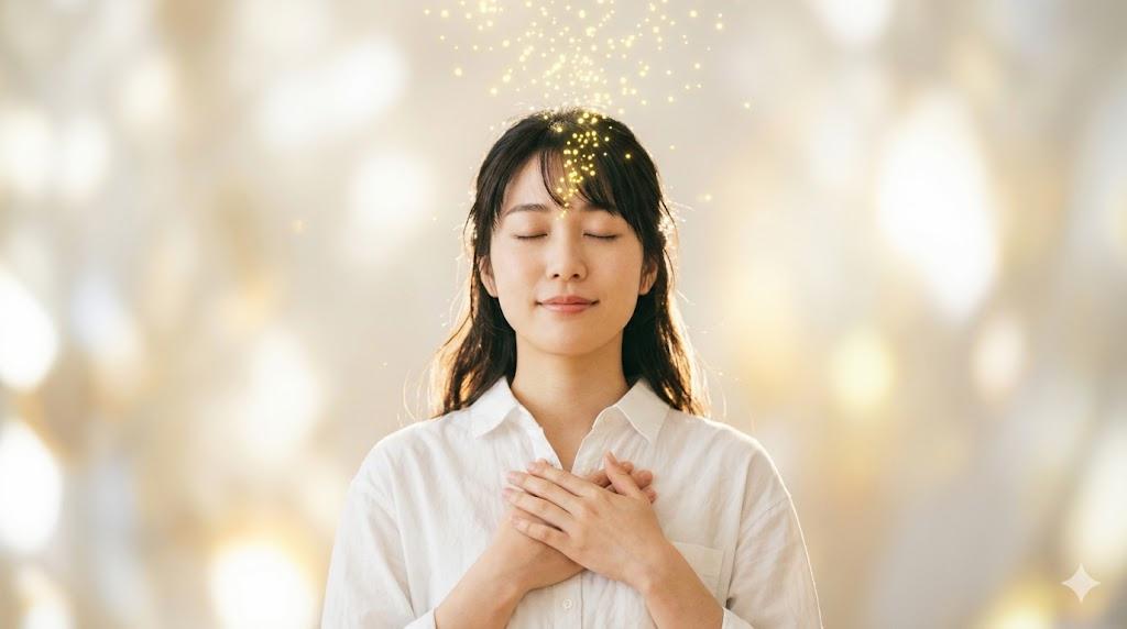 エンパスとツインレイの魂のつながりを象徴する神秘的な光のイメージ