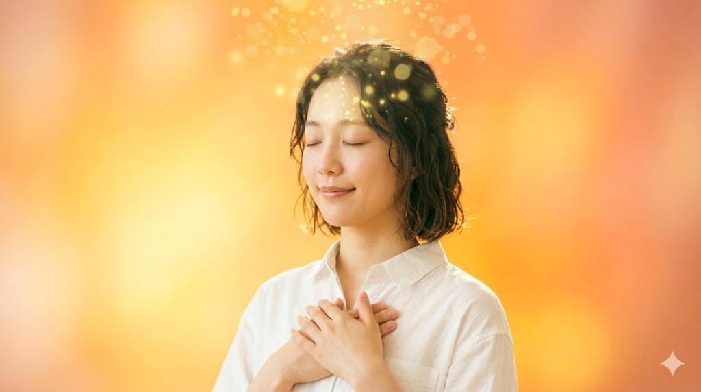 繊細な感受性を持つ人が周囲のエネルギーを受け取る様子