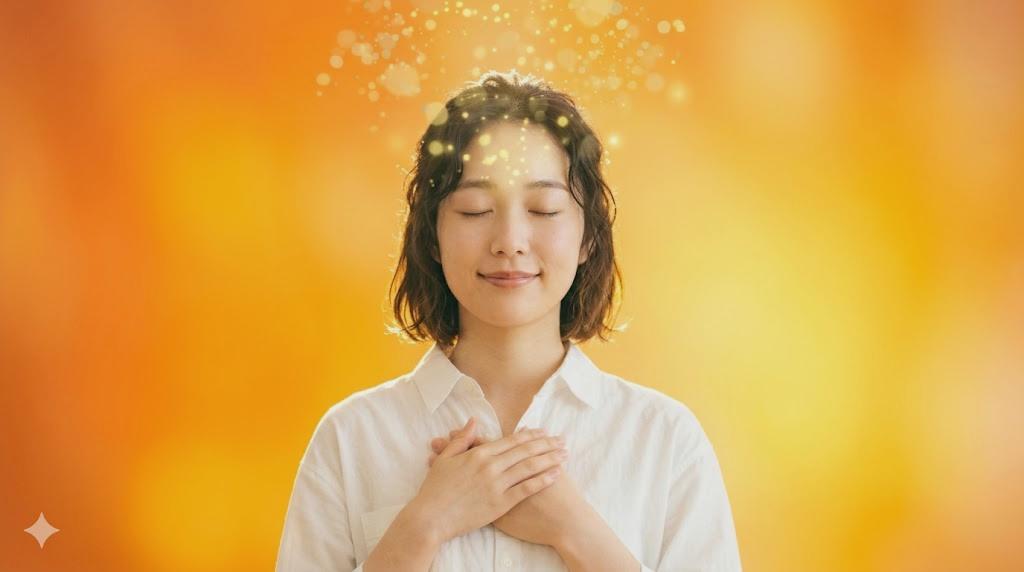 明るく前向きな言葉が輝くイメージ