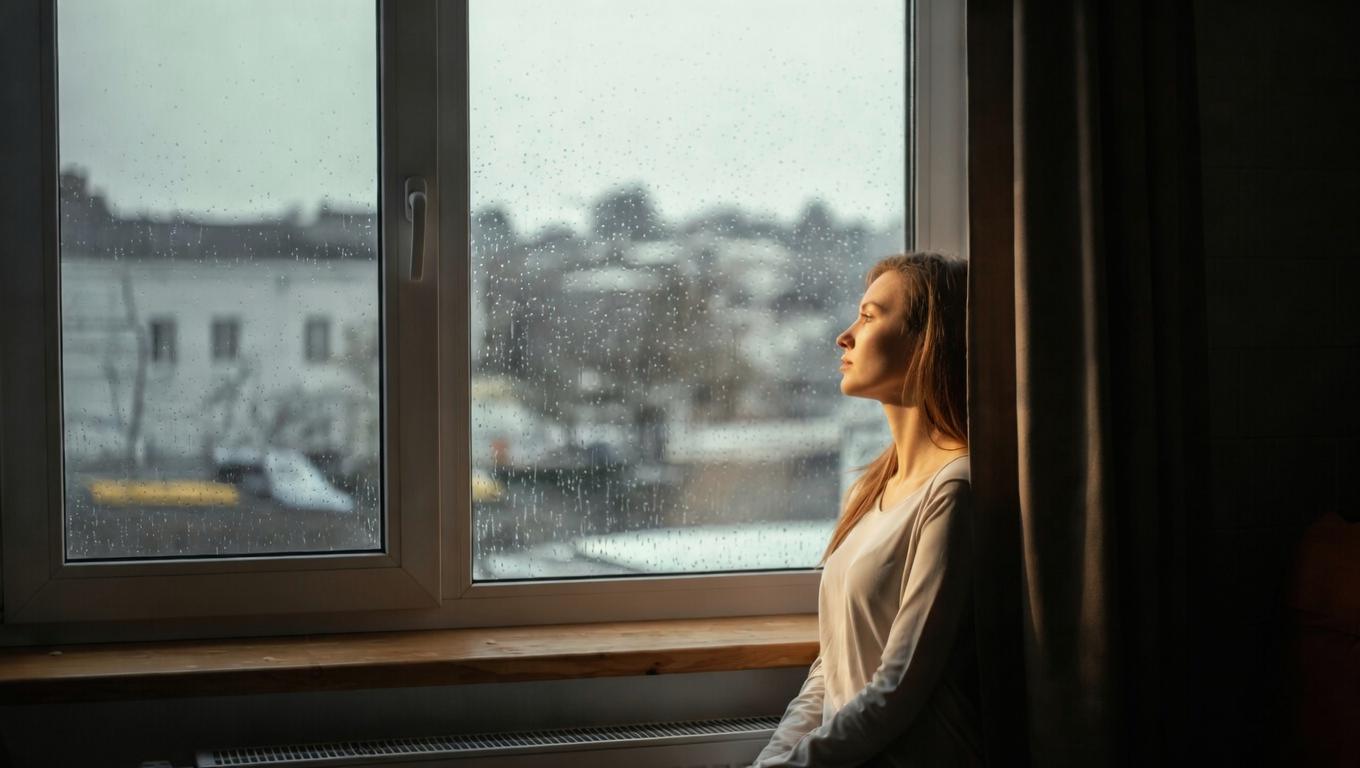 不安と罪悪感で眠れない夜の心のイメージ